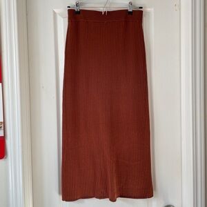 Uniqlo Wool Blend Knit Maxi Skirt